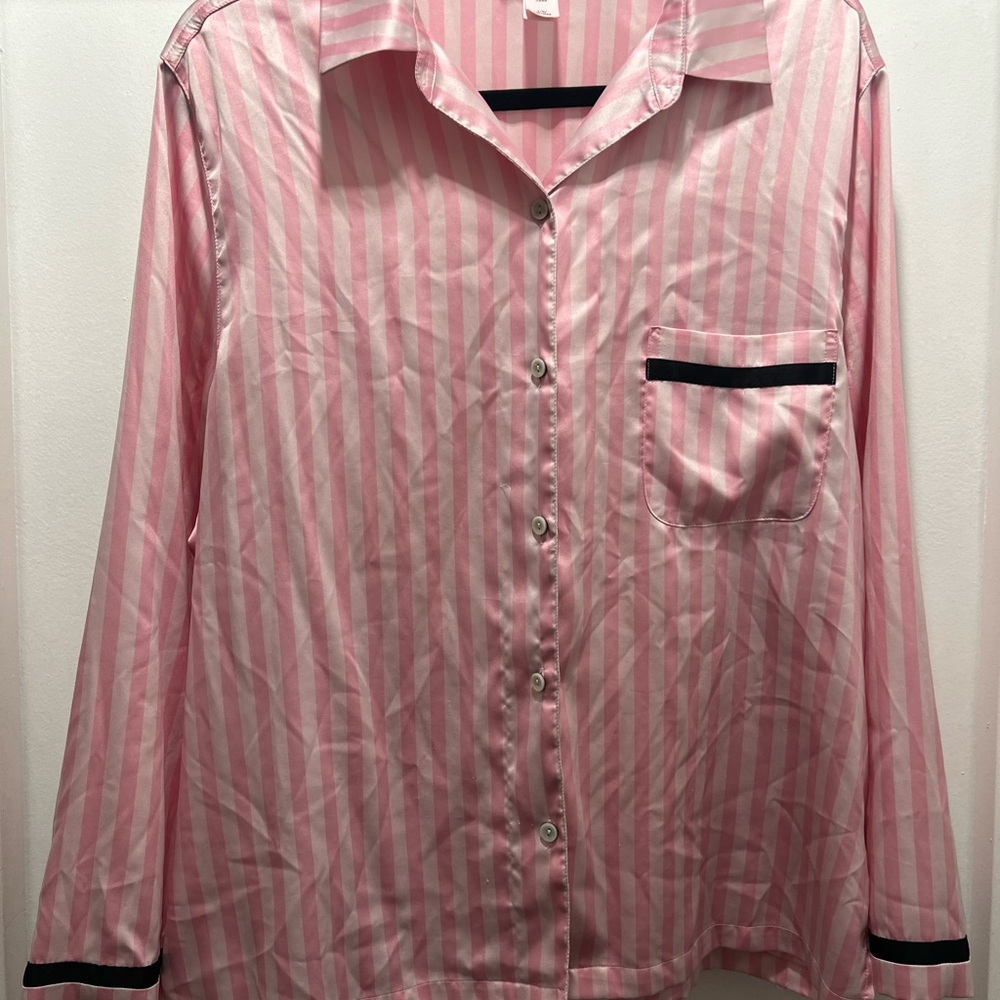 Victoria's Secret Pink Striped Pajama Shirt